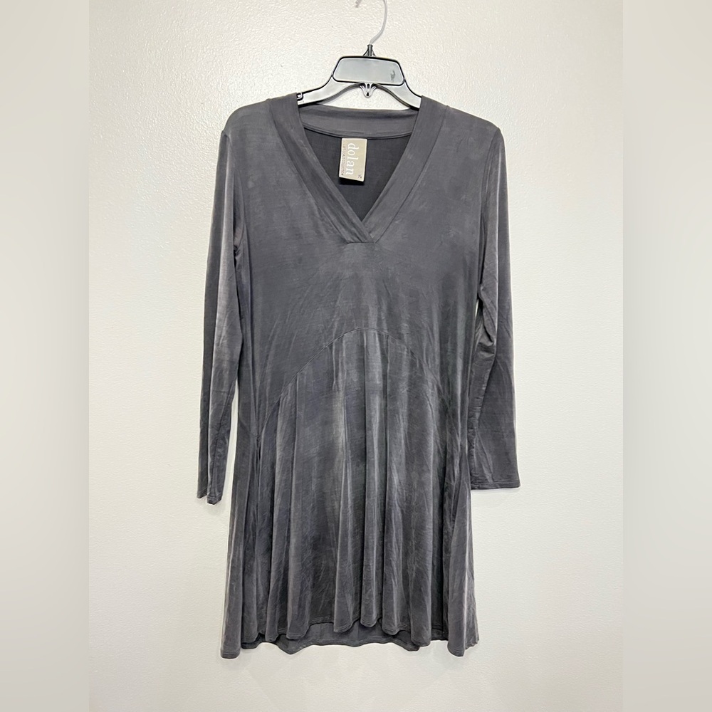 Anthropologie Dolan Left Coast Women's Toute Grey Long Sleeve Swing Dress Sz XS